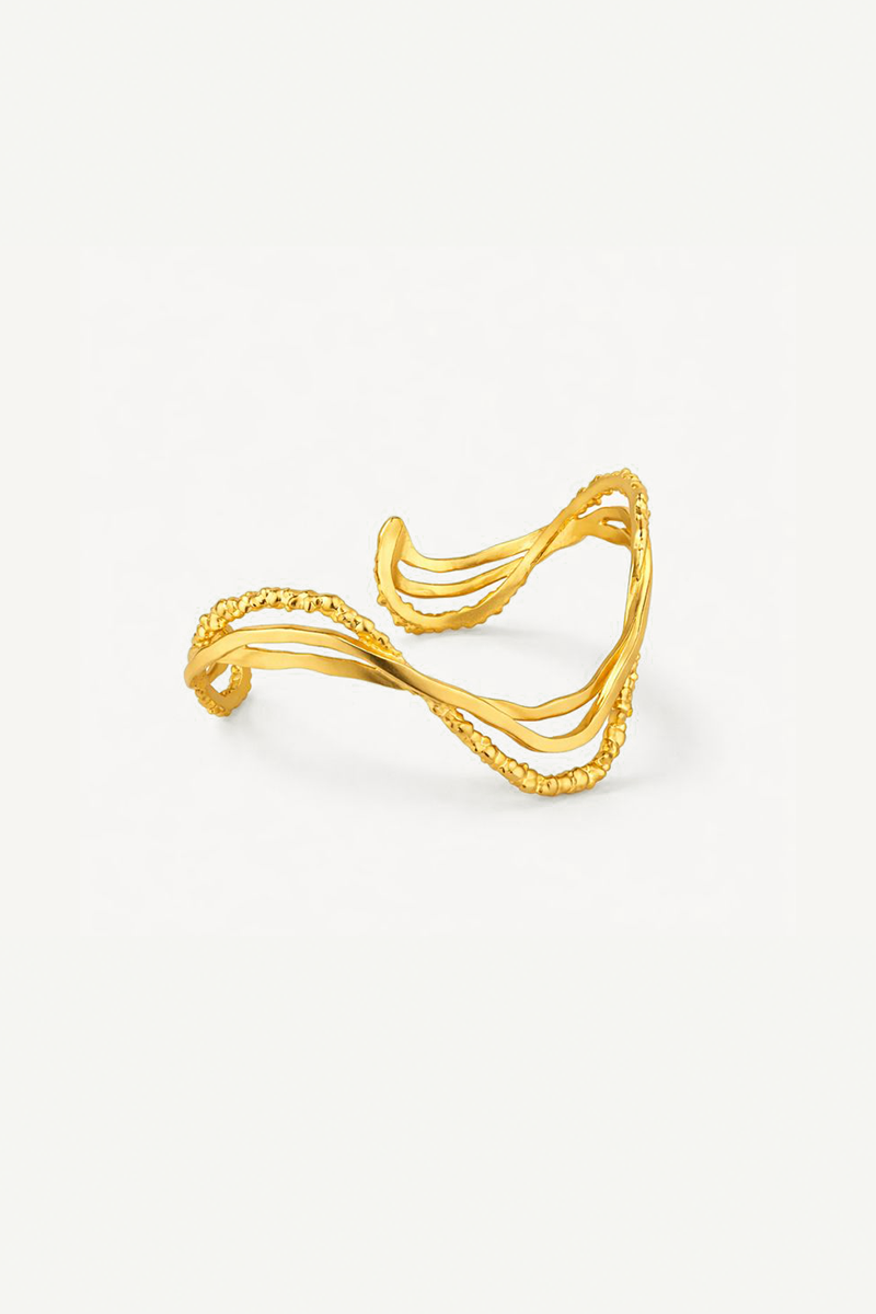 Ripple Gold Bracelet