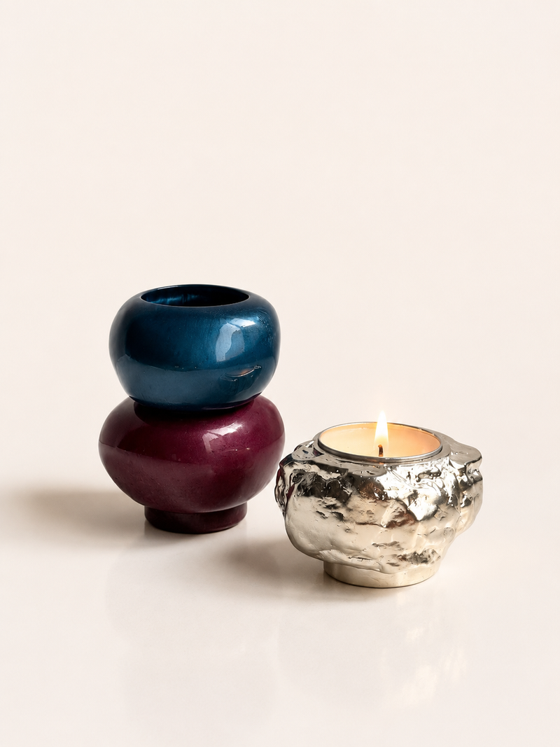 Interchangeable Stone Stack Candle Holder