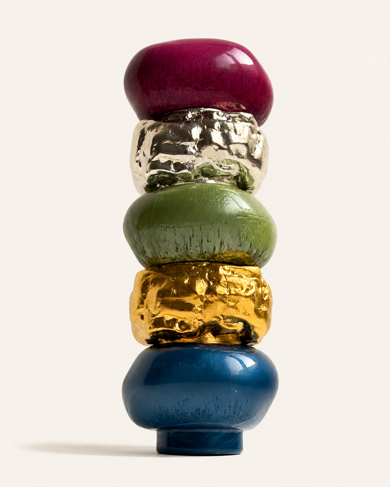 Interchangeable Stone Stack Candle Holder