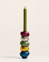 Interchangeable Stone Stack Tall Candle Holder