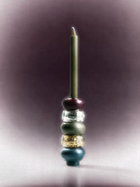 Interchangeable Stone Stack Tall Candle Holder