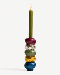 Interchangeable Stone Stack Tall Candle Holder