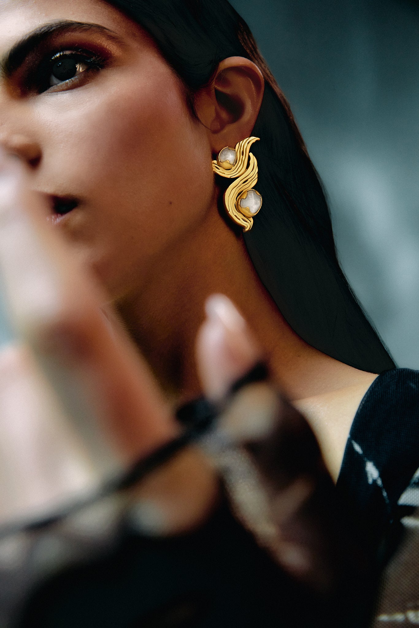 Interchangeable Meteorite Earrings